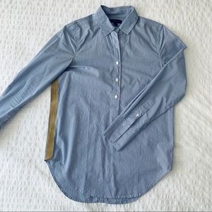 J Crew Long Sleeve Shirt with Ribbon Detail